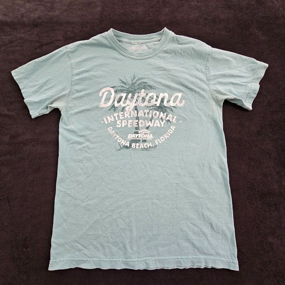 Daytona International Speedway NASCAR Blue Short Sleeve‎ Cotton T-Shirt Men's S